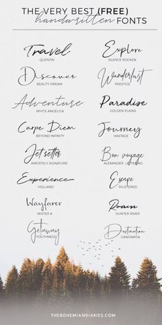 the best free font generator for handwriting and calligraphy - there are many different types of writing