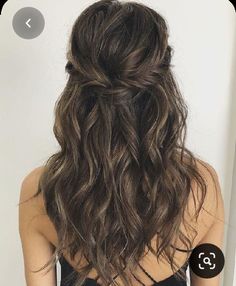 Medium Brunette Hair, Partial Updo, Wedding Hair Half, Boho Hairstyle, Wedding Hairstyles Half Up Half Down, Penteado Cabelo Curto, Bridesmaid Hairstyles