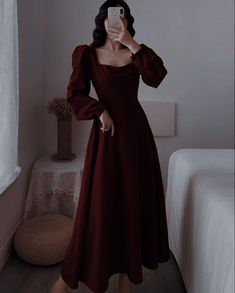 Simple Frocks, Red Dresses Classy, Modest Dresses Casual, Fancy Dresses Long, Prom Dress Inspiration, Stylish Party Dresses