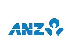 the logo for anz is shown in blue on a white background, and it looks like