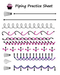 an image of a drawing practice sheet for piping practice sheets