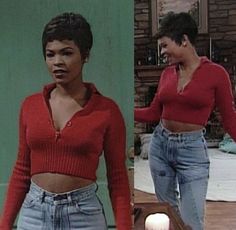 Black 90s Fashion, David Kibbe, Looks Hip Hop, Nia Long, 90s Casual, 90s Looks, Black Femininity