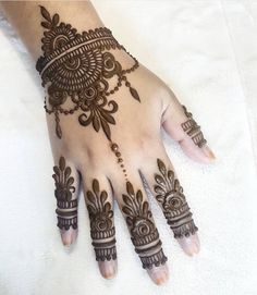 henna tattoo on someone's hand