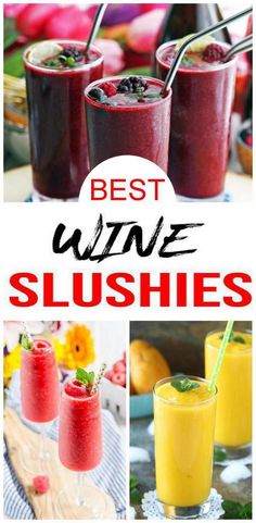 the best wine slushies to make for drinks and desserts, with text overlay