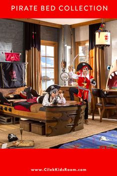 the pirate bed collection is made from wood