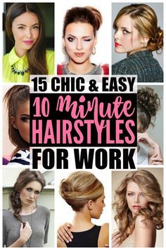 From bun hairstyles and chic ponytails, to fishtail braids and a must-see express blowout, this collection of easy hairstyles for work make the perfect running late hairstyles for hectic mornings. Who knew 10-minute hairstyles could be so stylish?! Work Hairstyles Updo, Easy Hairstyles For Work, Running Late Hairstyles, Simple Elegant Hairstyles, Hairstyles For Work, Easy Professional Hairstyles, Easy Work Hairstyles, Bun With Curls, Chic Ponytail