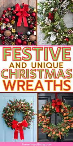 festive and unique christmas wreaths