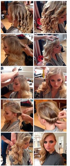 Side Swept Curls Tutorial Side Curls, Side Swept Curls, Side Hairstyles, Step By Step Hairstyles, Hair Done, Side Swept, Party Hairstyles, Hair Envy, Vintage Hairstyles