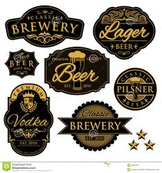 vintage beer labels and emblems royalty free stock photo for commercial use this image is fully furnished to suit the specific needs of your project