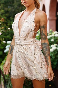 Shop the Dance 'Til Dawn Halterneck Sequin Party Dress Rose Gold | Selfie Leslie Rose Gold Party Dress, Gold Party Dress, Dress Rose Gold, Nude Strappy Heels, Yellow Bridesmaids, Red Bridesmaids, Rose Gold Party, Sequin Party, Gold Statement Earrings