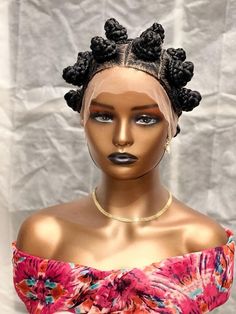 Elegantwigs Black Braided Bantu Wig Made on a Full Lace ready to Ship just as Pictured - Etsy Diy Wig, Braids With Extensions, Black Braids, Wig Cap, Full Lace Wig