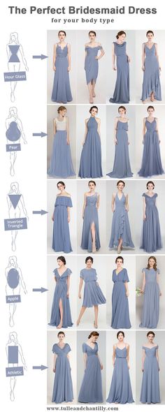 The perfect dusty blue bridesmaid dresses for your body type online for wedding color ideas Bridesmaid Indian, Wedding Color Ideas, Western Dresses For Women, Designer Bridesmaid Dresses, Long Dress Design, Short Bridesmaid Dresses, Blue Bridesmaid Dresses