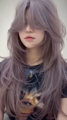 Wolf Hair Styling, Women’s Wolf Cut Haircut Long, Long Wolfcut Layered, Long Wavy Hair Women, Wolf Cut Girls Long Hair, Long Wolfcut Hairstyle, Fem Wolfcut, Long Wolfcut Straight Hair, Blonde Hush Cut