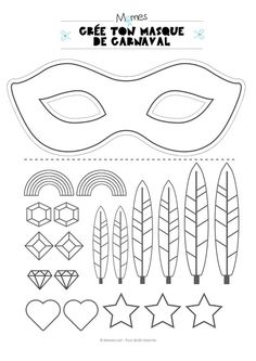 paper mask templates with different shapes and sizes to make it look like they are made from