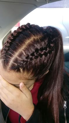 Softball Hairstyles, Cheerleading Hairstyles, Cheer Hair, Sport Hair, Braided Ponytail Hairstyles, Game Day Hair