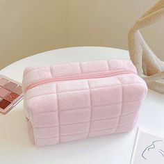 Material: FlanneletteSize: 7.08" x 3.94" x 3.94"Item Color: 3 Colors AvailablePackage: 1 x Bag Makeup Bag Pink, Flower Scrunchie, Thick Wool Socks, Plush Flower, Knitted Balaclava, Fresh Makeup, Knitting Tote Bag, Knitting Tote, Crochet Shoulder Bag