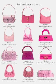 Which one do you have #pink Outfit For Pink Bag, Pink Luxury Bag, Pink Handbag Outfit, Pink Bag Aesthetic, Pink Bag Outfit, Handbags Aesthetic, Nature Creatures, Pink Purses, Luxury Bag Brands