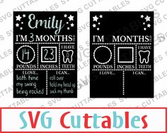 two svg cuttables for the baby's birth