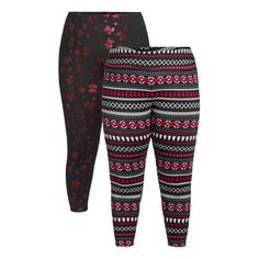 Get your merry on with Holiday Times Christmas Leggings 2-Pack. Cozy, comfy and of course, cute, these leggings feature a buttery-soft feel, a slim stretchy fit and come in two fun holiday prints so you can spread joy wherever you go. Ideal for your next holiday party or casual get together, just pair these leggings with your favorite ugly Christmas sweater and youre set! Size: 4X.  Color: Multicolor.  Gender: female.  Age Group: adult. Christmas Leggings, Holiday Prints, Next Holiday, Plus Size Leggings, Holiday Time, Christmas Women, Ugly Christmas, Christmas Sweater, Holiday Party