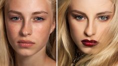 Do you want to see celebrities before and after makeup? Check out 23 lovely leading ladies who look just as beautiful without makeup as they do with! Face Lightening, American Idol Contestants, Portrait Retouch, Makeup Before And After, Bold Hair Color, Power Of Makeup, Amazing Makeup