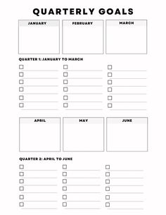 a printable goal sheet with the words,'quately goals'on it