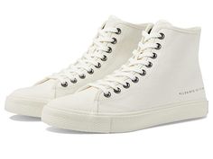 AllSaints Bryany High-Top - Women's Shoes : Chalk White : Enjoy a casual day out in the comfortable and stylish by wearing the AllSaints Bryany High-Top sneakers. Leather and textile upper. Textile lining and insole. Lace-up closure. High-top silhouette. Round toe design. Synthetic outsole. Imported. Measurements: Weight: 12 oz Shaft: 5 in Product measurements were taken using size 8, width M. Please note that measurements may vary by size. Spring High-top Sneakers With Speckled Midsole, Sporty Sneakers With Elastic Laces For Everyday, Canvas High-top Sneakers For Everyday, Cotton Sneakers With Cushioned Footbed And White Sole, Everyday Canvas High-top Sneakers, Casual High-top Sneakers With Laces, Sporty Lace-up High-top Sneakers For Everyday, Comfortable Lace-up High-top Sneakers For Spring, Canvas High-top Sneakers With White Sole For Everyday Wear