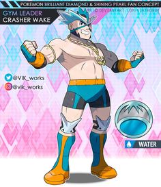 an image of a character from pokemon's animated video game, crasher wake