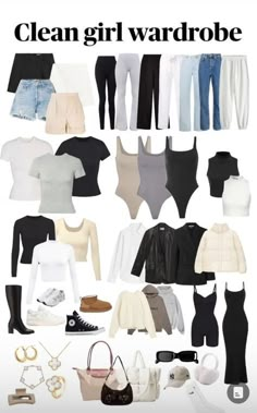 College Outfits Basic, Outfit Inspo Clean Look, Clean Capsule Wardrobe, Clothes That Go With Everything, Revamp Your Style, Summer Closet Capsule, Summer Clothes 2024 Women, Sustainable Minimalist Fashion, Wardrobe Basics For Women In 20s