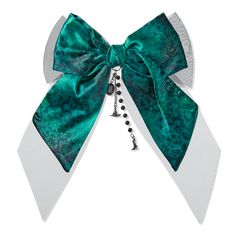 Wicked Elphaba Bow With Charms - WICKED SHEER BOW W/CHARMS ELPHABAFeaturesSheer fabric with a deep green abstract print on a pleated bow with cascading black metal witch hat, Elphabas boot, and W charmsPerfect for securing styles in all hair types and texturesCollectors edition accessory! - Wicked Elphaba Bow With Charms Wicked Elphaba, Sea Hawk, Hair Volume Spray, Wicked Musical, Eyebrow Eyeshadow, Nail Polish Stickers, Lash Primer, Too Faced Concealer, Makeup Bag Organization