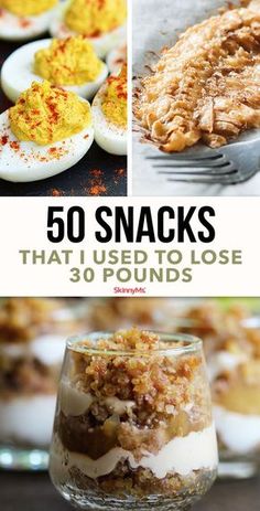 the cover of 50 snacks that used to lose 30 pounds, including deviled eggs