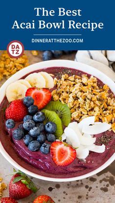 the best acai bowl recipe with berries and granola