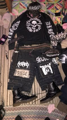 Diy Emo Clothes, Punk Fashion Men, Punk Clothes