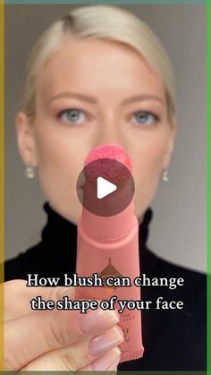 How Blush Can Change Your Face, Blush For Long Face Shape, How To Apply Blush Correctly Round Face, Applying Blush Round Face, Blush Face Shape, Cool Pink Blush, How To Apply Blush Oval Face, Where To Put Blush Face Shapes, Blush Placement Oval Face