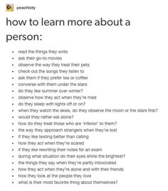 an image of a person's speech with the words how to learn more about a person