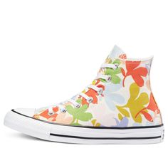 Converse Chuck Taylor All Star High Top DEFAULT COLOR Canvas Shoes/Sneakers Painted Converse High Tops, Egret White, Women Converse, Floral Print Shoes, Converse Womens, Cute Converse, New Converse, Converse Chuck 70, Fashion Performance