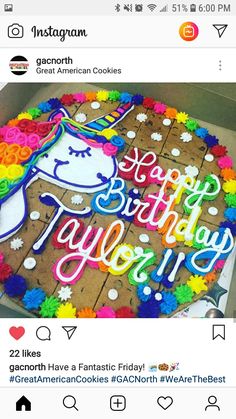 the instagram page for instagram com features an image of a decorated birthday cake