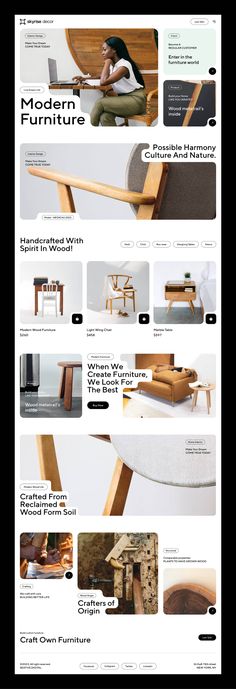 an image of a website page for furniture