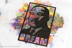 a sticker with the image of martin luther king on it