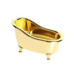 a gold bathtub is shown against a white background