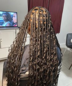 Knowles’s Boho Braids, Medium Knotless Braids Boho, Big Boho Braids, Medium Goddess Knotless Braids, Brown Boho Braids, Long Boho Braids, Black Knotless Braids, Black Hair Protective Styles