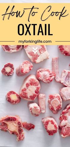 how to cook oxtail on a cutting board with text overlay that reads how to cook oxtail