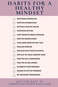 Transform your mindset with our curated list of 25 healthy habits for a more positive outlook on life. Dive into the world of growth mindset and discover practical strategies to reframe challenges, boost resilience, and foster self-improvement. Start your journey to a better mindset now! Self care ideas. Reframing A Negative Mindset, Better Mindset, Formal Men, Home Exercise, Developing Healthy Habits, Healing Affirmations, Mindset Tips, Positive Outlook On Life