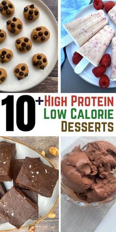 high protein low calorie desserts with chocolate and raspberries