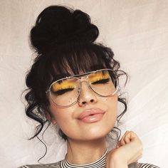 Yellow Makeup, Hairstyle Youtube, Yellow Nails, Makeup Goals, Natural Makeup Looks, Top Knot, Pretty Hairstyles, Skin Makeup, Maquillaje De Ojos