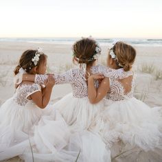 Arabella And Rose®️Est 2012’s Instagram post: “Friends forever 💫 Our gorgeous sister trio wearing some of our favourite heirloom pieces ✨ What special event does your girl have coming…” Girl Tribe, Wedding Flower Girl, Birthday Party Dress, Wedding With Kids, Wedding Shots, Flower Girls