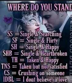 a poster with the words where do you stand? and an image of a man kissing a woman