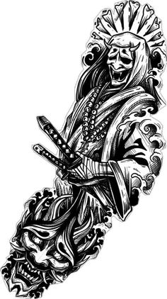 Sekiro Tattoo, Monk Tattoo, Sleeve Sketch, Samurai Tattoo Sleeve, Japanese Tattoos For Men, Oni Tattoo, Dragon Tattoo Ideas, Tattoo Japanese Style