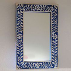 Bone Inlay Mirror Floral Mirror Frame, Modern Mediterranean Decor, Mediterranean Living Rooms, Inlay Mirror, Mediterranean Living Room, Sofa Bar, Bone Inlay Mirror, Mirror Furniture, Mediterranean Interior