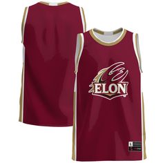 Elon Phoenix Basketball Jersey - Maroon Check more at https://anzstyle.com/product/ncaa/elon-phoenix/elon-phoenix-basketball-jersey-maroon-6836/ Phoenix Basketball, College Soccer, Hockey Jersey