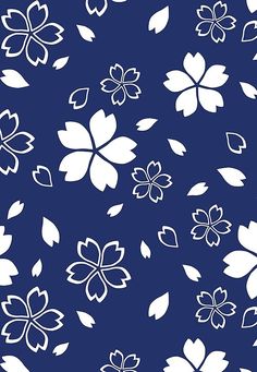 white flowers on a blue background